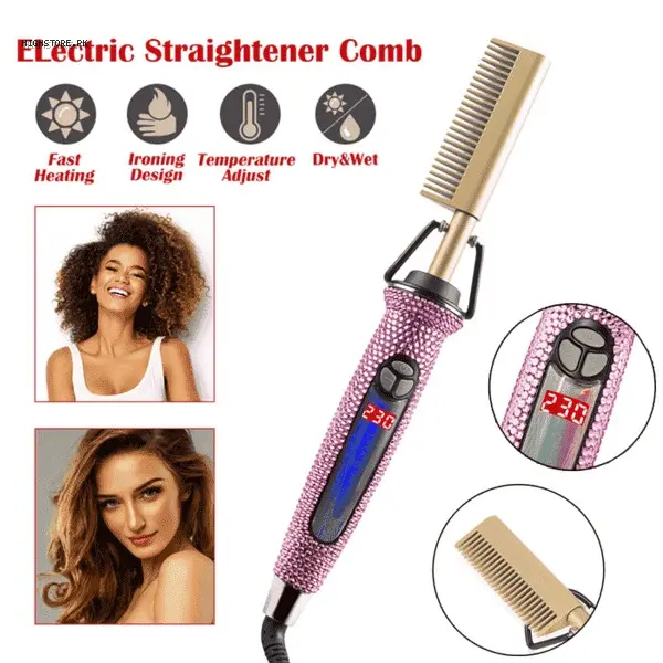 Crystal Heating Hair Styler Combs 2