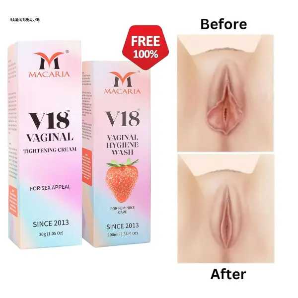 Macaria V18 Vaginal Tightening Cream Gel + Vaginal Wash 1