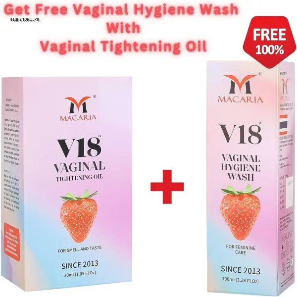Macaria V18 Vaginal Tightening Oil & Wash 1