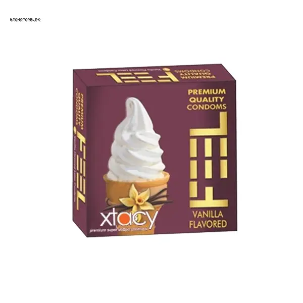 Xtacy Feel Premium Quality Vanilla Flavored Condoms